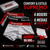 PACK 6 BOXERS SUPREME ALGODÓN🔴 I COMPRA HOY Y TE OBSEQUIAMOS 6 PARES DE MEDIAS