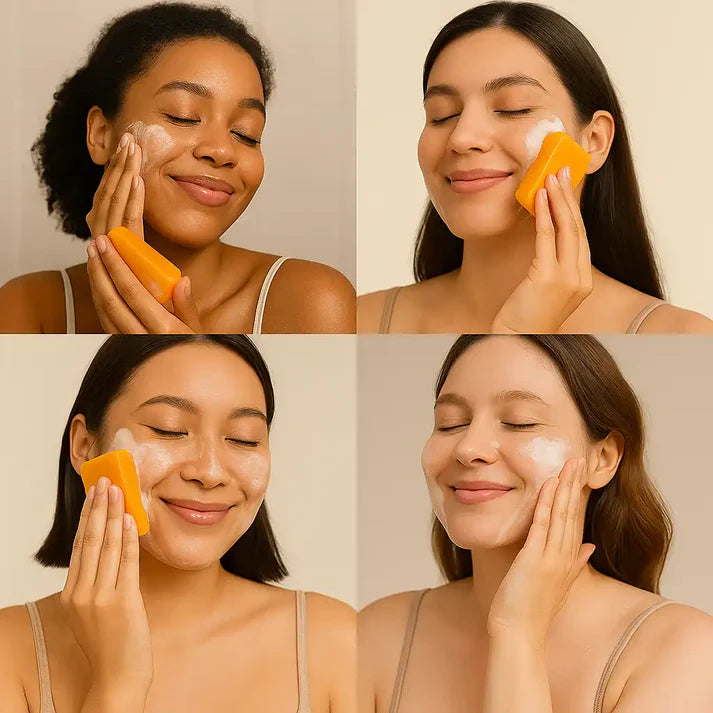 Jabón Facial Cúrcuma + Ácido Kójico | Aclara Manchas y Combate el Acné Con Nuestra Fórmula Original