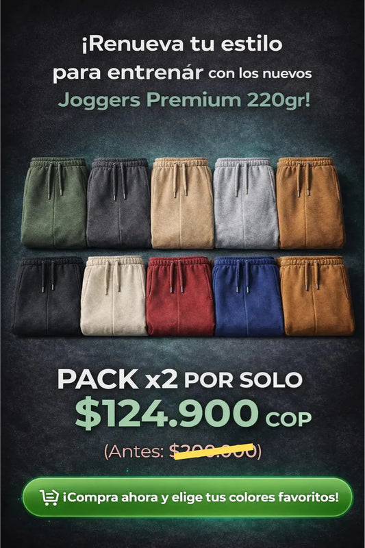 Jogger Premium Pack x2 Algodón 220gr I 50% OFF.