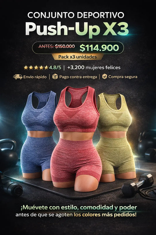 CONJUNTO DEPORTIVO SHORT + TOP 🔥30% OFF  I ENTRENA CON LO MEJOR